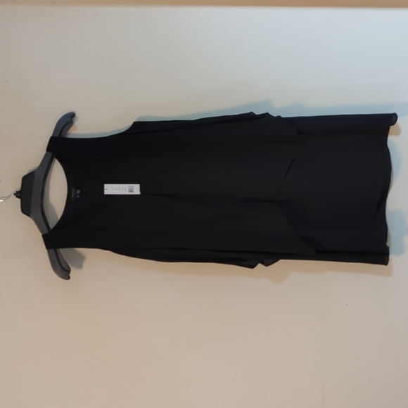 Theory Black Lyall Janelyn Flyaway Panel Silk Georgette Dress - Picture 7 of 16